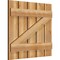 Ekena Millwork Spaced Board-n-Batten Shutters w/Z-Bar, Rough Sawn Western Red Cedar, 28 7/8W x 26H, PR RBS06Z29X026RWR - alternate 2
